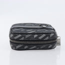 VERSACE Pouch PVC Leather Gray Silver Auth 209154-6