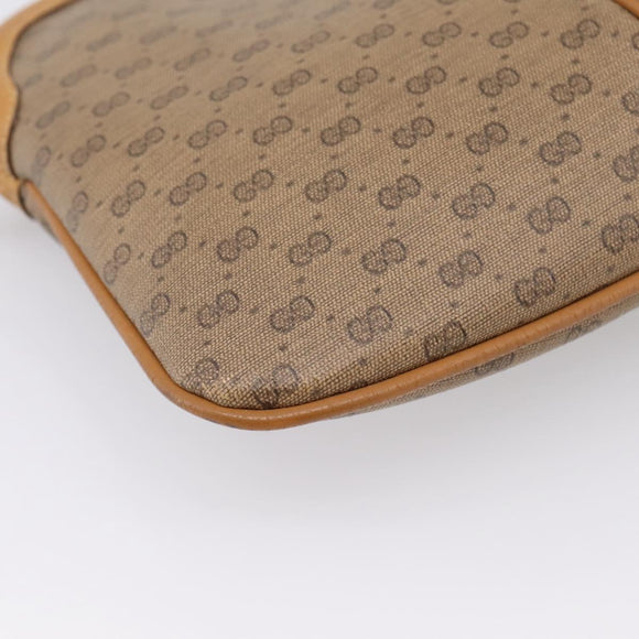 GUCCI Micro GG Web Sherry Line Shoulder Bag PVC Brown 904 02 047 Auth 209155