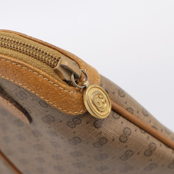 GUCCI Micro GG Web Sherry Line Shoulder Bag PVC Brown 904 02 047 Auth 209155