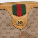 GUCCI Micro GG Web Sherry Line Shoulder Bag PVC Brown 904 02 047 Auth 209155-16