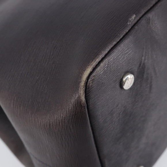 Vivienne Westwood Hand Bag Leather Dark Brown Silver Auth 209156A