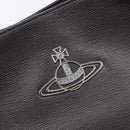 Vivienne Westwood Hand Bag Leather Dark Brown Silver Auth 209156A-19