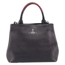 Vivienne Westwood Hand Bag Leather Dark Brown Silver Auth 209156A-2