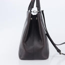 Vivienne Westwood Hand Bag Leather Dark Brown Silver Auth 209156A-5