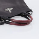 Vivienne Westwood Hand Bag Leather Dark Brown Silver Auth 209156A-7