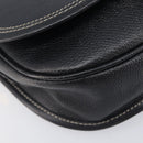 LOEWE Anagram Shoulder Bag Leather Black Gold Tone Auth 209157-12