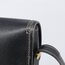 LOEWE Anagram Shoulder Bag Leather Black Gold Tone Auth 209157-17