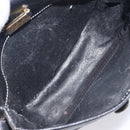 LOEWE Anagram Shoulder Bag Leather Black Gold Tone Auth 209157-22