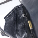 LOEWE Anagram Shoulder Bag Leather Black Gold Tone Auth 209157-24