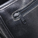 LOEWE Anagram Shoulder Bag Leather Black Gold Tone Auth 209157-25