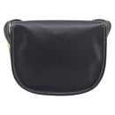 LOEWE Anagram Shoulder Bag Leather Black Gold Tone Auth 209157-3