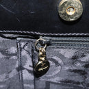 Salvatore Ferragamo Vala Tote Bag Leather Black Gold Tone Auth 209160-23