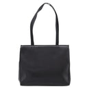 Salvatore Ferragamo Vala Tote Bag Leather Black Gold Tone Auth 209160-3