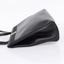 Salvatore Ferragamo Vala Tote Bag Leather Black Gold Tone Auth 209160-4