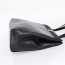 Salvatore Ferragamo Vala Tote Bag Leather Black Gold Tone Auth 209160-5