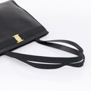 Salvatore Ferragamo Vala Tote Bag Leather Black Gold Tone Auth 209160-7