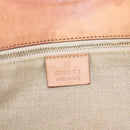 GUCCI Bamboo Flora Hand Bag Canvas Beige Gold Tone 137394 Auth 209161-18