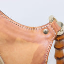 GUCCI Bamboo Flora Hand Bag Canvas Beige Gold Tone 137394 Auth 209161-25