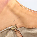 GUCCI Bamboo Flora Hand Bag Canvas Beige Gold Tone 137394 Auth 209161-26