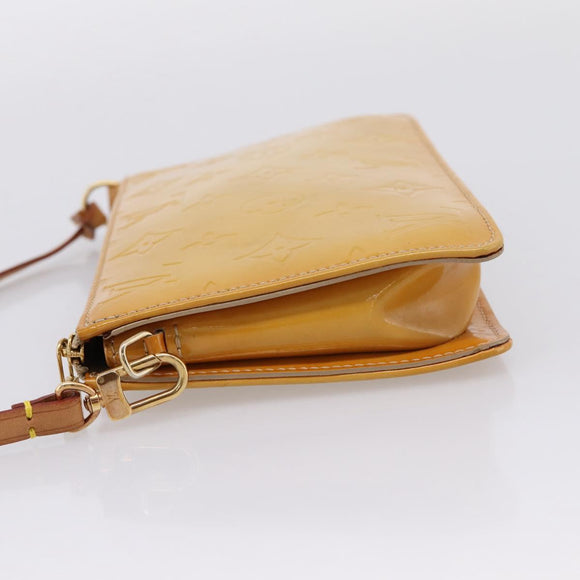 LOUIS VUITTON Monogram Vernis Lexington Pouch Beige M91010 LV Auth 209163A
