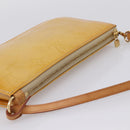 LOUIS VUITTON Monogram Vernis Lexington Pouch Beige M91010 LV Auth 209163A-6