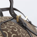 CELINE C Macadam Hand Bag Canvas Brown Gold Tone Auth 209166-15