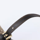CELINE C Macadam Hand Bag Canvas Brown Gold Tone Auth 209166-17