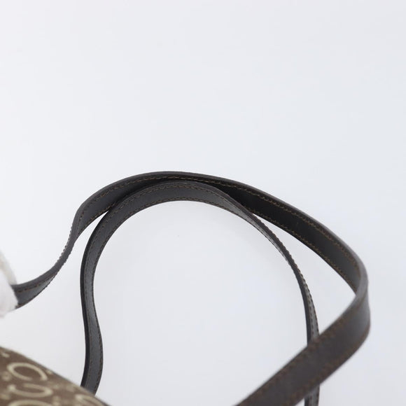 CELINE C Macadam Hand Bag Canvas Brown Gold Tone Auth 209166