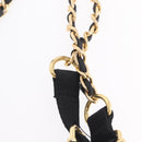 Gianni Versace Chain Backpack Nylon Yellow Gold Tone Auth 209167A-11