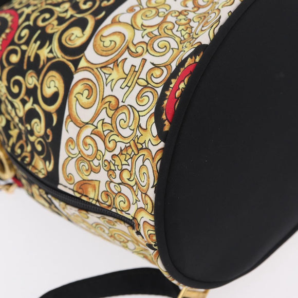 Gianni Versace Chain Backpack Nylon Yellow Gold Tone Auth 209167A