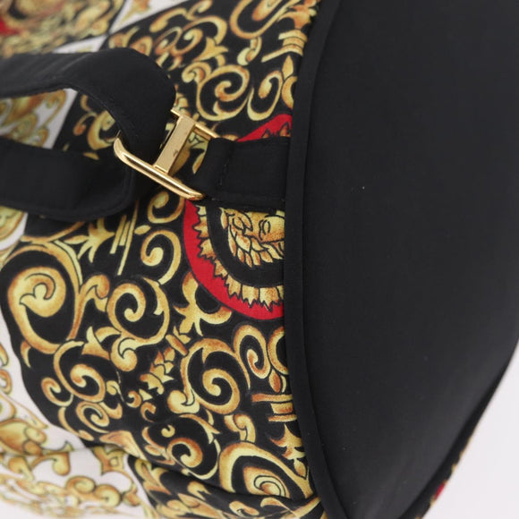 Gianni Versace Chain Backpack Nylon Yellow Gold Tone Auth 209167A