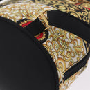 Gianni Versace Chain Backpack Nylon Yellow Gold Tone Auth 209167A-16