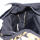 Gianni Versace Chain Backpack Nylon Yellow Gold Tone Auth 209167A-23