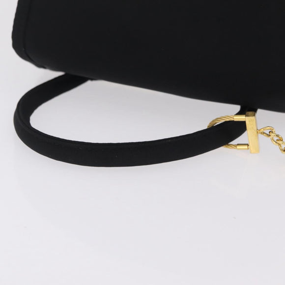 Gianni Versace Chain Backpack Nylon Yellow Gold Tone Auth 209167A