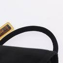 Gianni Versace Chain Backpack Nylon Yellow Gold Tone Auth 209167A-8