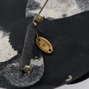 CHANEL Camelia Brooch Polyester Black Gold Tone CC Auth 209168-6