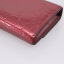 GUCCI GG Canvas Long Wallet Leather Pink Gold Tone 251861 Auth 209169-10