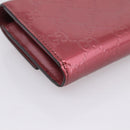 GUCCI GG Canvas Long Wallet Leather Pink Gold Tone 251861 Auth 209169-11