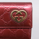 GUCCI GG Canvas Long Wallet Leather Pink Gold Tone 251861 Auth 209169-13