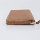 HERMES Azap Long Silk In Long Wallet Leather Brown Silver Auth 209171-5