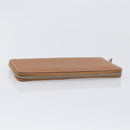 HERMES Azap Long Silk In Long Wallet Leather Brown Silver Auth 209171-6