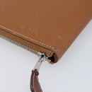 HERMES Azap Long Silk In Long Wallet Leather Brown Silver Auth 209171-9