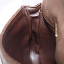 Bally Quilted ChainShoulder Pouch Leather Brown Gold Tone Auth 209174A-22