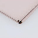 HERMES Calvi Duo Coin Purse Leather Pink Silver Auth 209175-11