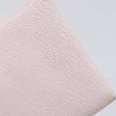 HERMES Calvi Duo Coin Purse Leather Pink Silver Auth 209175-13