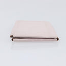 HERMES Calvi Duo Coin Purse Leather Pink Silver Auth 209175-4