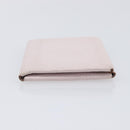 HERMES Calvi Duo Coin Purse Leather Pink Silver Auth 209175-5