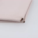 HERMES Calvi Duo Coin Purse Leather Pink Silver Auth 209175-8