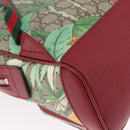 GUCCI GG Supreme Web Sherry Line Backpack PVC Beige Gold 427042 Auth 209176M-15