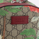 GUCCI GG Supreme Web Sherry Line Backpack PVC Beige Gold 427042 Auth 209176M-17